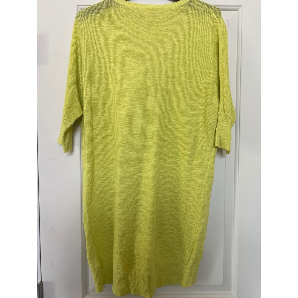 Eileen Fisher Yellow Oversized 3/4 Sleeve Tunic - Picture 2 of 4